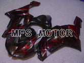 Kawasaki NINJA ZX6R 2007-2008 Injection ABS Fairing - Flame - Black Red - MFS5748